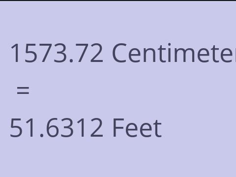 1573.72 CM TO FEET