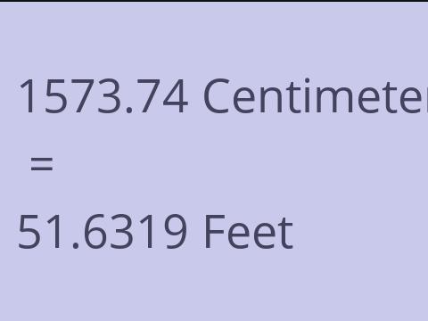 1573.74 CM TO FEET