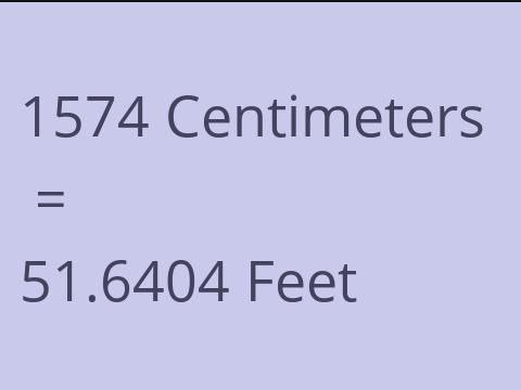 1574 CM TO FEET