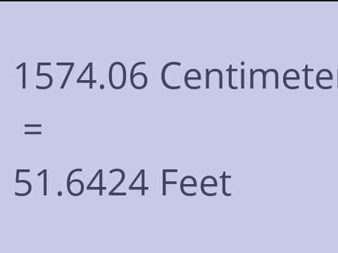 1574.06 CM TO FEET