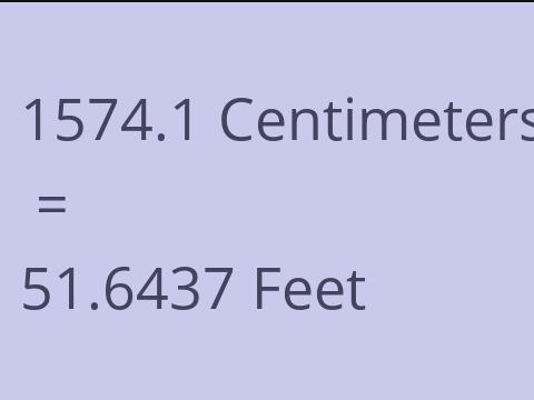 1574.1 CM TO FEET