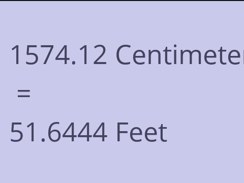 1574.12 CM TO FEET