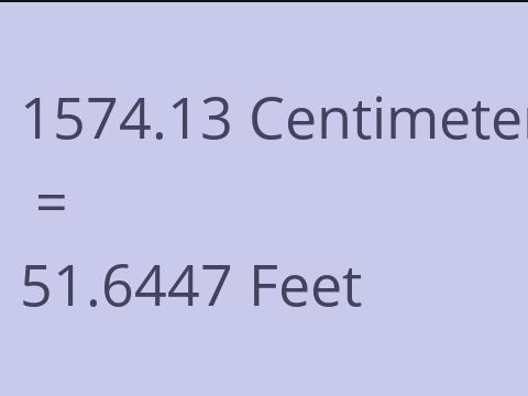 1574.13 CM TO FEET