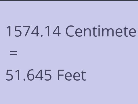 1574.14 CM TO FEET