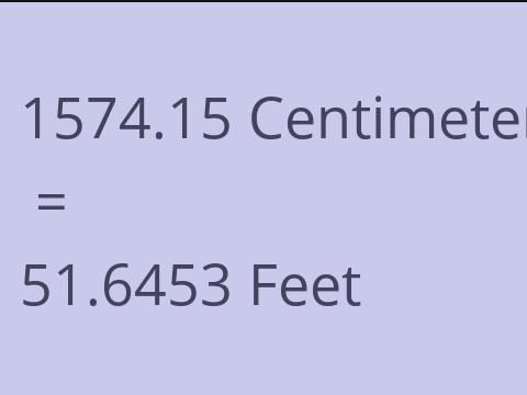 1574.15 CM TO FEET