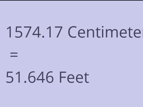 1574.17 CM TO FEET