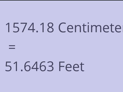 1574.18 CM TO FEET