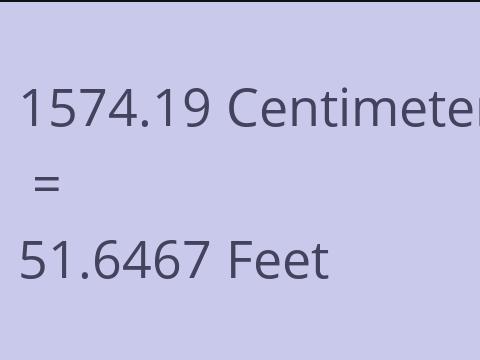 1574.19 CM TO FEET