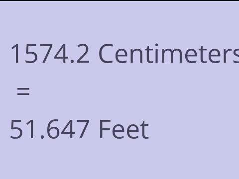 1574.2 CM TO FEET