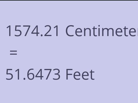 1574.21 CM TO FEET