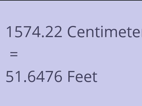 1574.22 CM TO FEET