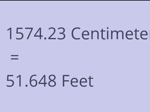 1574.23 CM TO FEET