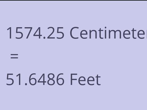 1574.25 CM TO FEET