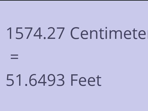 1574.27 CM TO FEET