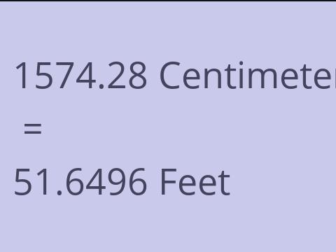 1574.28 CM TO FEET