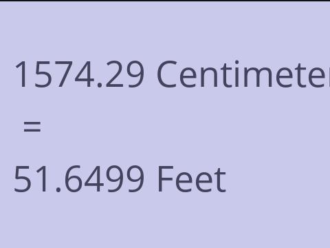 1574.29 CM TO FEET