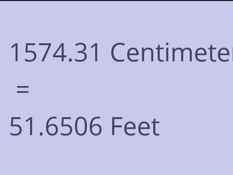 1574.31 CM TO FEET