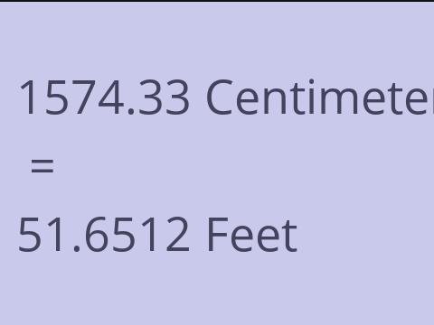 1574.33 CM TO FEET