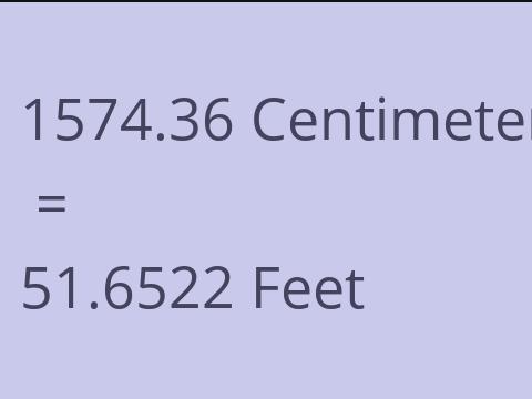 1574.36 CM TO FEET