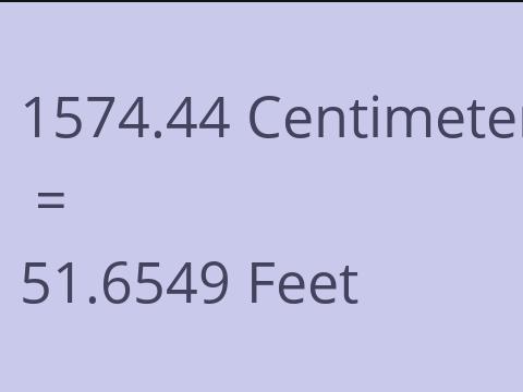 1574.44 CM TO FEET