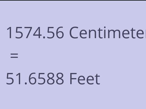 1574.56 CM TO FEET