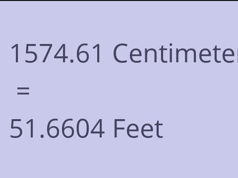 1574.61 CM TO FEET