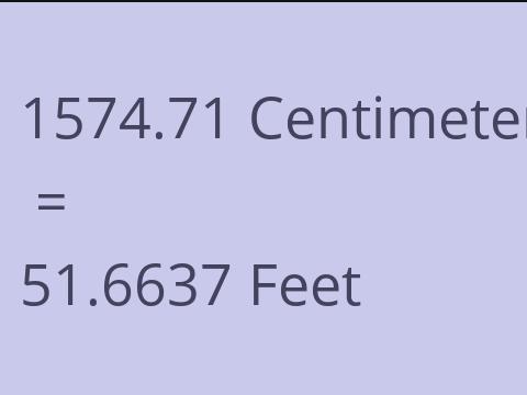 1574.71 CM TO FEET