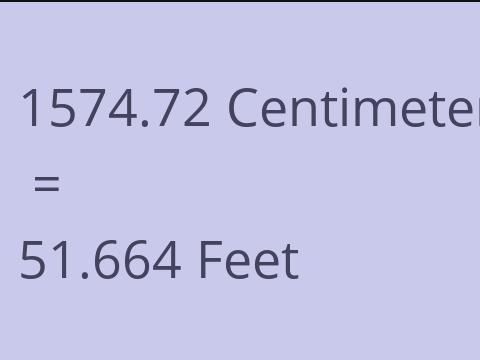 1574.72 CM TO FEET