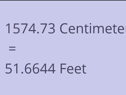 1574.73 CM TO FEET