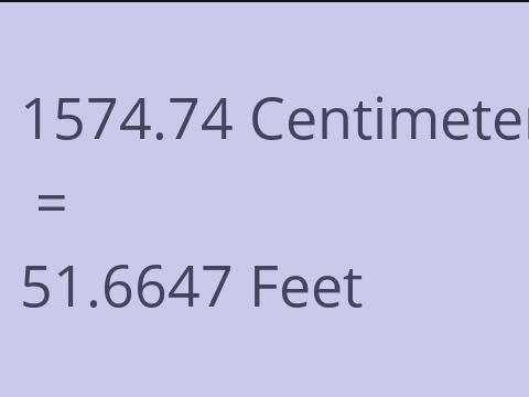 1574.74 CM TO FEET