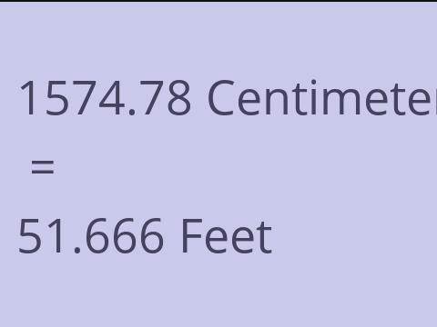 1574.78 CM TO FEET