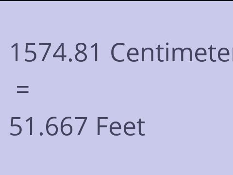 1574.81 CM TO FEET