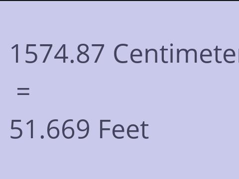 1574.87 CM TO FEET