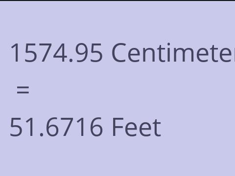 1574.95 CM TO FEET