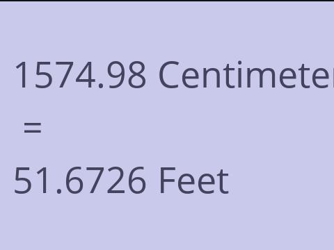 1574.98 CM TO FEET