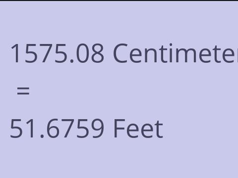 1575.08 CM TO FEET