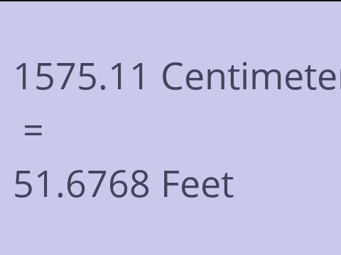 1575.11 CM TO FEET