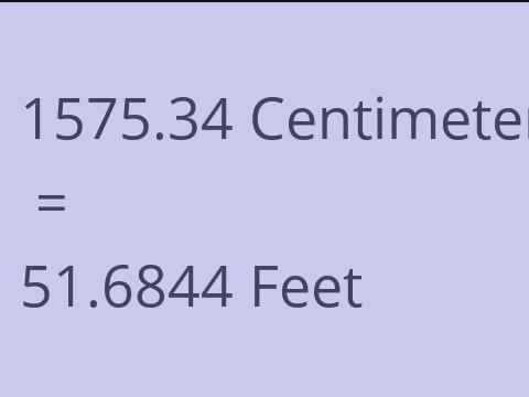 1575.34 CM TO FEET