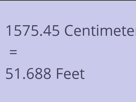 1575.45 CM TO FEET