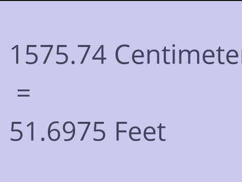 1575.74 CM TO FEET