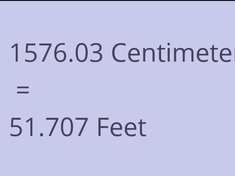 1576.03 CM TO FEET