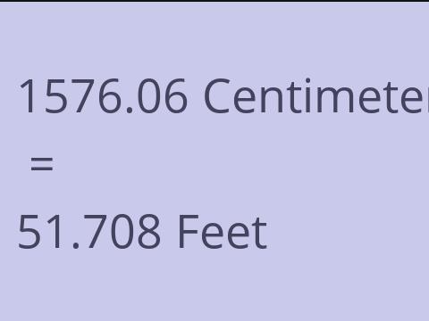 1576.06 CM TO FEET