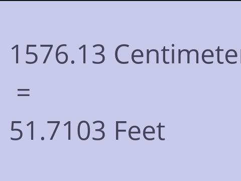 1576.13 CM TO FEET