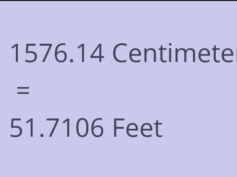 1576.14 CM TO FEET