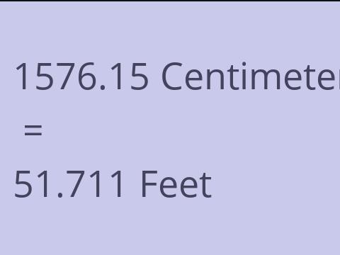 1576.15 CM TO FEET