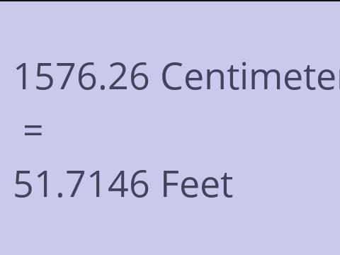 1576.26 CM TO FEET