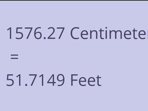 1576.27 CM TO FEET