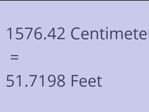 1576.42 CM TO FEET