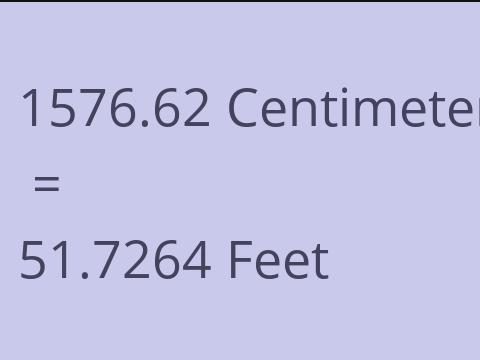 1576.62 CM TO FEET