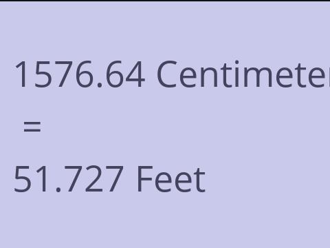 1576.64 CM TO FEET